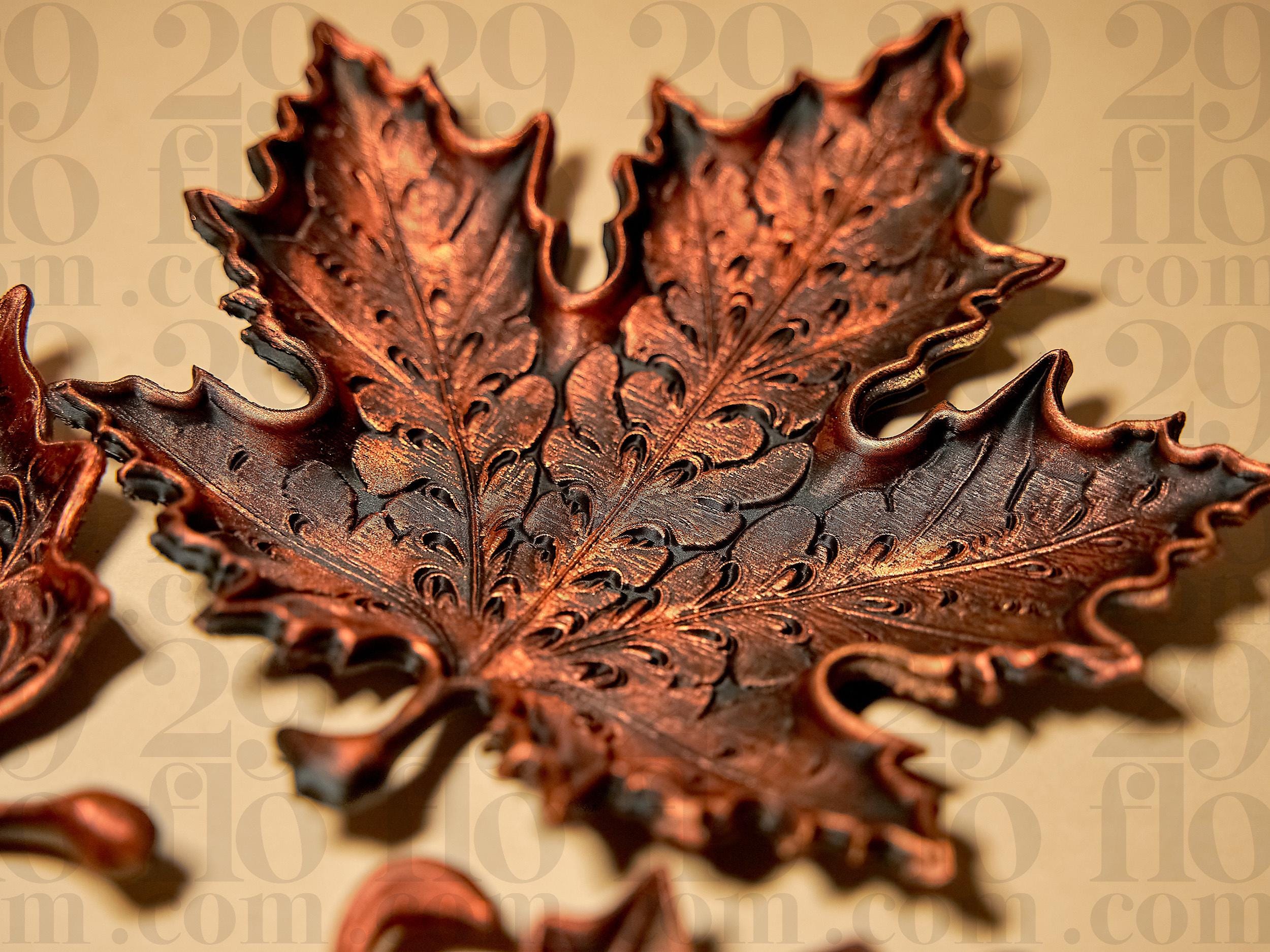 Ahornblatt Schalen – Set aus 3 Deko-Schalen im Kupfer-Schwarz oder Schwarz Matt | Herbstliche Tischdeko & Geschenkidee Fehn-factory.de