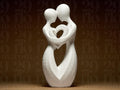 Romantisches Paar – Abstrakte Liebesfigur mit Herz | Moderne Dekofigur | Symbol für Liebe & Verbundenheit | 3D-Druck Skulptur Fehn-factory.de