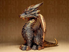 Drachen Skulptur – Detailreiche Fantasy-Figur | Handbemalte Drachenstatue in Schwarz oder Gold | 3D-Kunstwerk für Deko & Sammler Fehn-factory.de