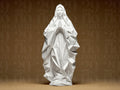 Geometric Saint Mary Statue – Moderne Marienfigur | Polygonale Heilige Maria Statue | Zeitlose 3D-Kunst für Zuhause oder Andachtsraum Fehn-factory.de