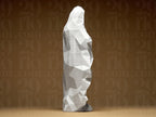Geometric Saint Mary Statue – Moderne Marienfigur | Polygonale Heilige Maria Statue | Zeitlose 3D-Kunst für Zuhause oder Andachtsraum Fehn-factory.de