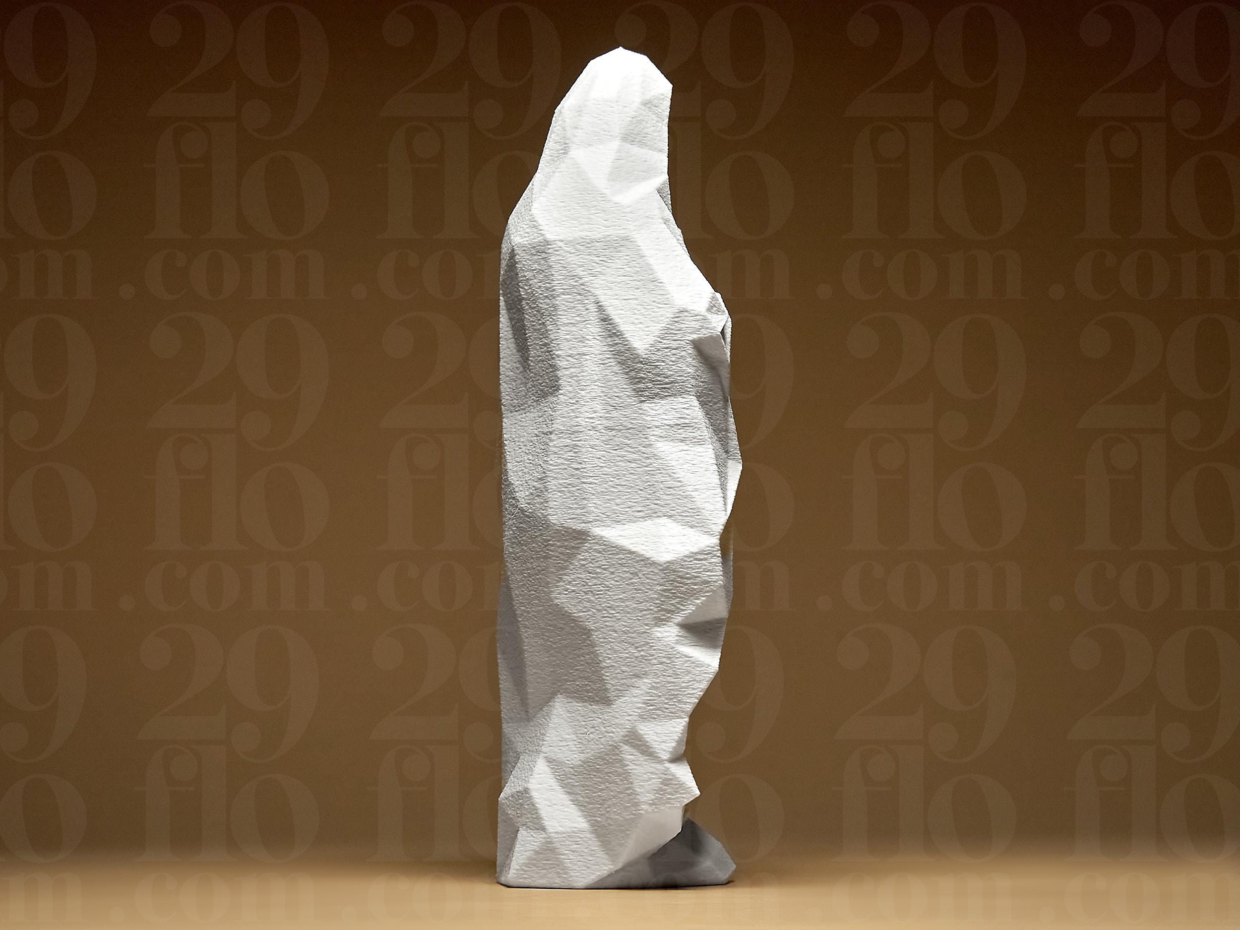 Geometric Saint Mary Statue – Moderne Marienfigur | Polygonale Heilige Maria Statue | Zeitlose 3D-Kunst für Zuhause oder Andachtsraum Fehn-factory.de