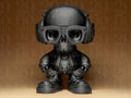 Skeleton Bros #1 – DJ Edition | 3D-gedruckte Totenkopf-Figur mit Kopfhörern | Handbemalt in Gold-Antik oder Schwarz | Urban Art Skulptur Fehn-factory.de
