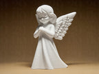 Angel Figurine | Weißer 3D-gedruckter Engel | Symbol für Schutz & Geborgenheit | 29Flo White Series | Stilvolle Dekofigur Fehn-factory.de