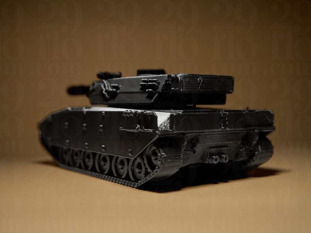 Just a Tank | Schwarzes 3D-gedrucktes Panzermodell | Modernes Designobjekt & Sammlerstück | 29Flo Black Series | Industrial Art Fehn-factory.de