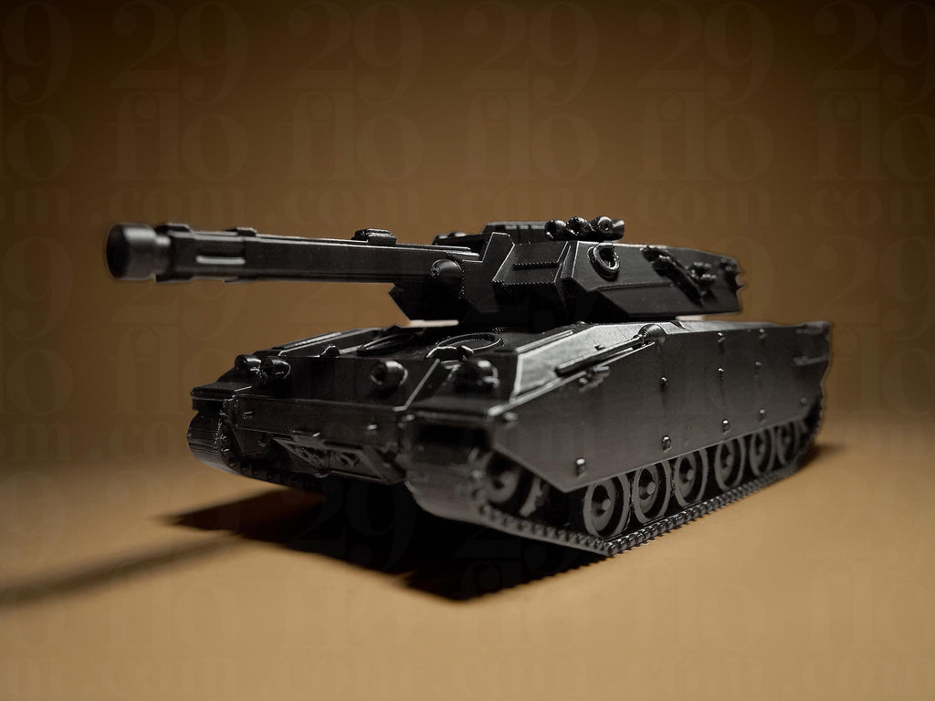 Just a Tank | Schwarzes 3D-gedrucktes Panzermodell | Modernes Designobjekt & Sammlerstück | 29Flo Black Series | Industrial Art Fehn-factory.de