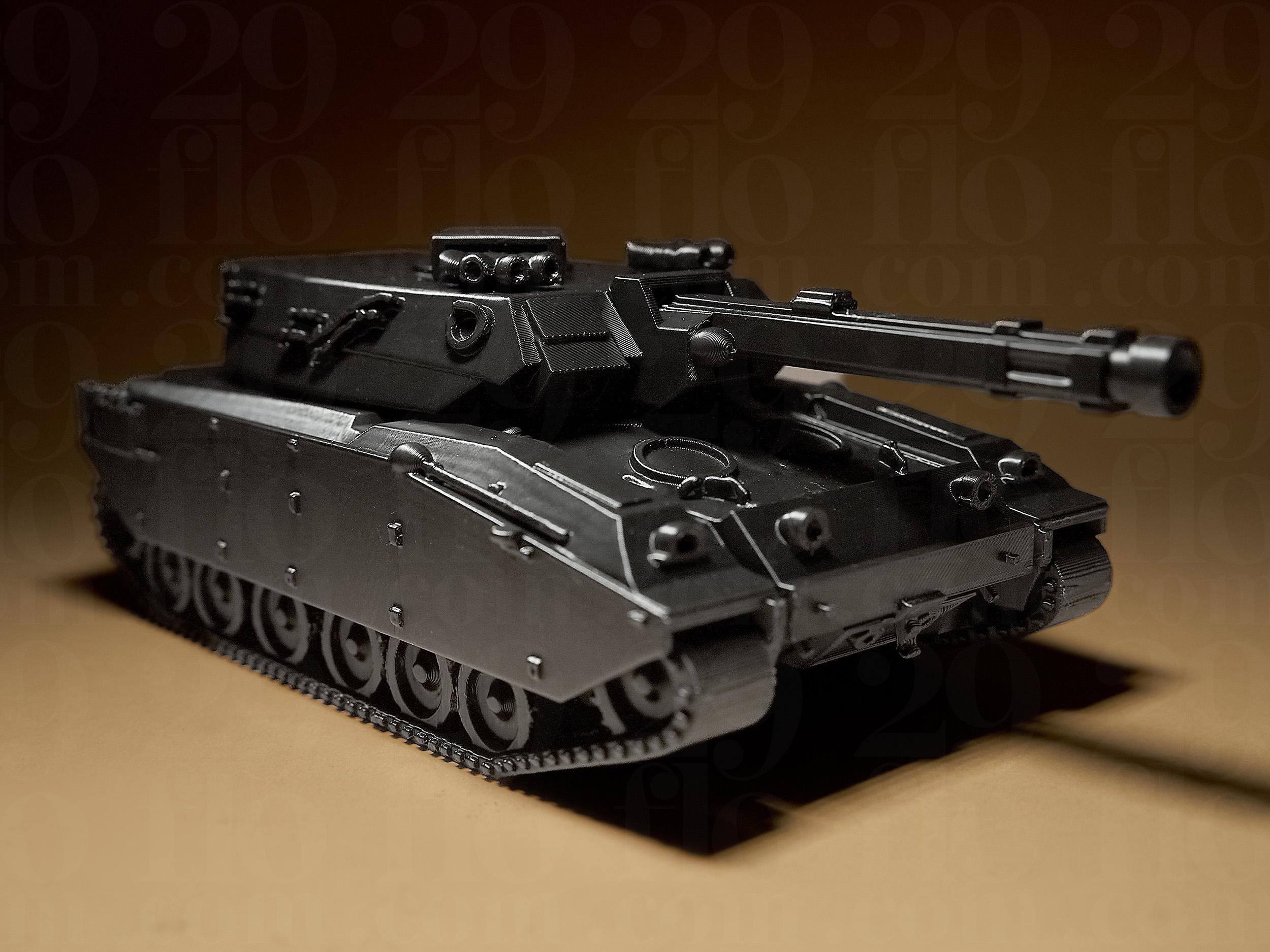 Just a Tank | Schwarzes 3D-gedrucktes Panzermodell | Modernes Designobjekt & Sammlerstück | 29Flo Black Series | Industrial Art Fehn-factory.de