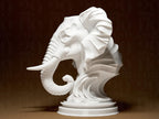 Elegant Elephant Sculpture | Elefantenfigur im modernen Stil | 3D-gedruckte Designskulptur | 29Flo White Series | Symbol Stärke & Weisheit Fehn-factory.de