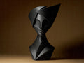 Minimalistic Woman Sculpture | Abstrakte Frauenbüste in Schwarz | 3D-gedruckte Skulptur | 29Flo Black Series | Symbol für Eleganz & Stärke Fehn-factory.de