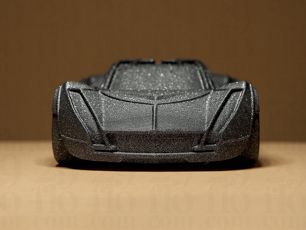 Hyper Car Concept Model | Schwarzes Design-Sammlermodell | 3D-gedrucktes Kunstobjekt mit futuristischer Form Fehn-factory.de