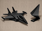 Fighter Aircraft Model | Modernes Kampfflugzeug auf Standfuß | Black Edition Designobjekt für Sammler & Deko Fehn-factory.de