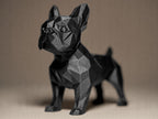 Geometric French Bulldog Figurine | Moderne Dekofigur Hund | Black Edition Designobjekt für Zuhause oder Büro Fehn-factory.de