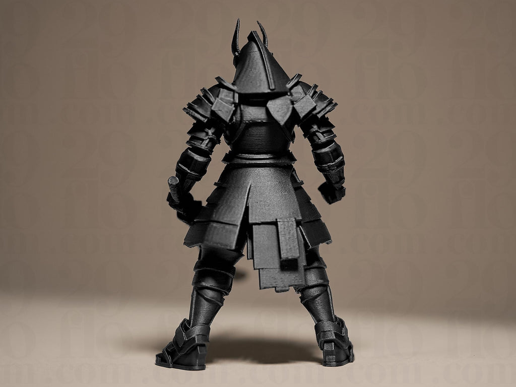 Samurai Warrior Figurine | Japanische Samurai Statue | Black Edition Designobjekt mit Katana Fehn-factory.de
