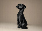 Geometric Meerkat Figurine | Moderne Erdmännchen Statue | Black Edition Designobjekt für Wohnzimmer oder Büro Fehn-factory.de