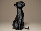 Geometric Meerkat Figurine | Moderne Erdmännchen Statue | Black Edition Designobjekt für Wohnzimmer oder Büro Fehn-factory.de