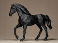 Geometric Horse Figurine | Modernes Pferd Designobjekt | Ausdrucksstarke Skulptur für stilvolle Räume Fehn-factory.de