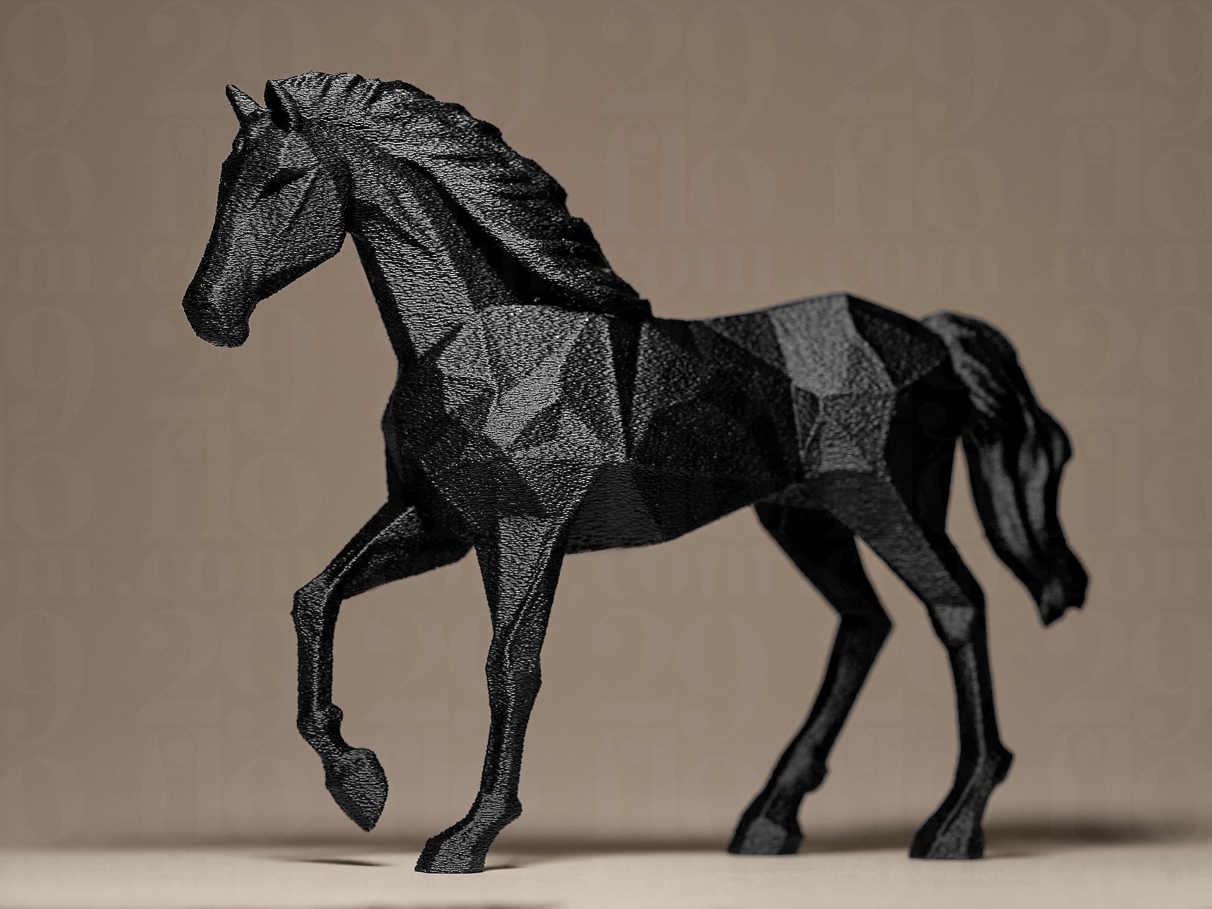 Geometric Horse Figurine | Modernes Pferd Designobjekt | Ausdrucksstarke Skulptur für stilvolle Räume Fehn-factory.de