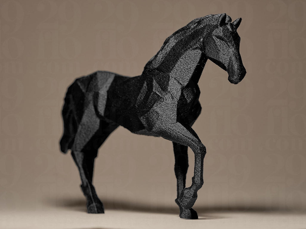 Geometric Horse Figurine | Modernes Pferd Designobjekt | Ausdrucksstarke Skulptur für stilvolle Räume Fehn-factory.de