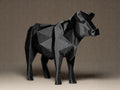 Geometric Cow Figurine | Moderne Kuhskulptur in geometrischem Design | Stilvolle Dekofigur in Schwarz Fehn-factory.de