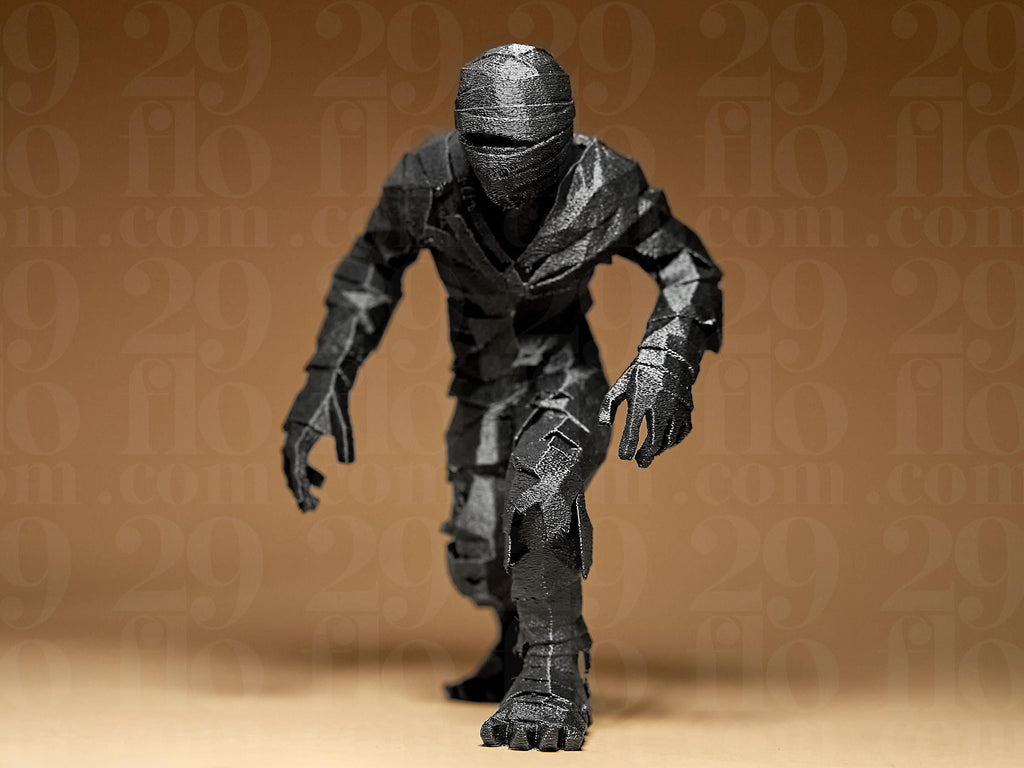 Geometrische Mumie Figur – Halloween Deko, Grusel Statue, Gothic Kunstfigur, Monster Dekoration Fehn-factory.de
