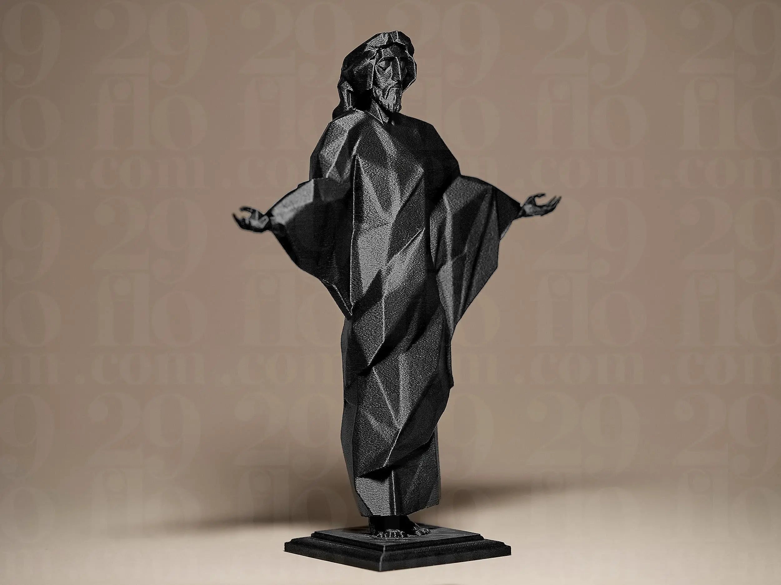 Modern Geometric Jesus Statue | Minimalistische Jesusfigur | Zeitgenössische christliche Kunstskulptur Fehn-factory.de