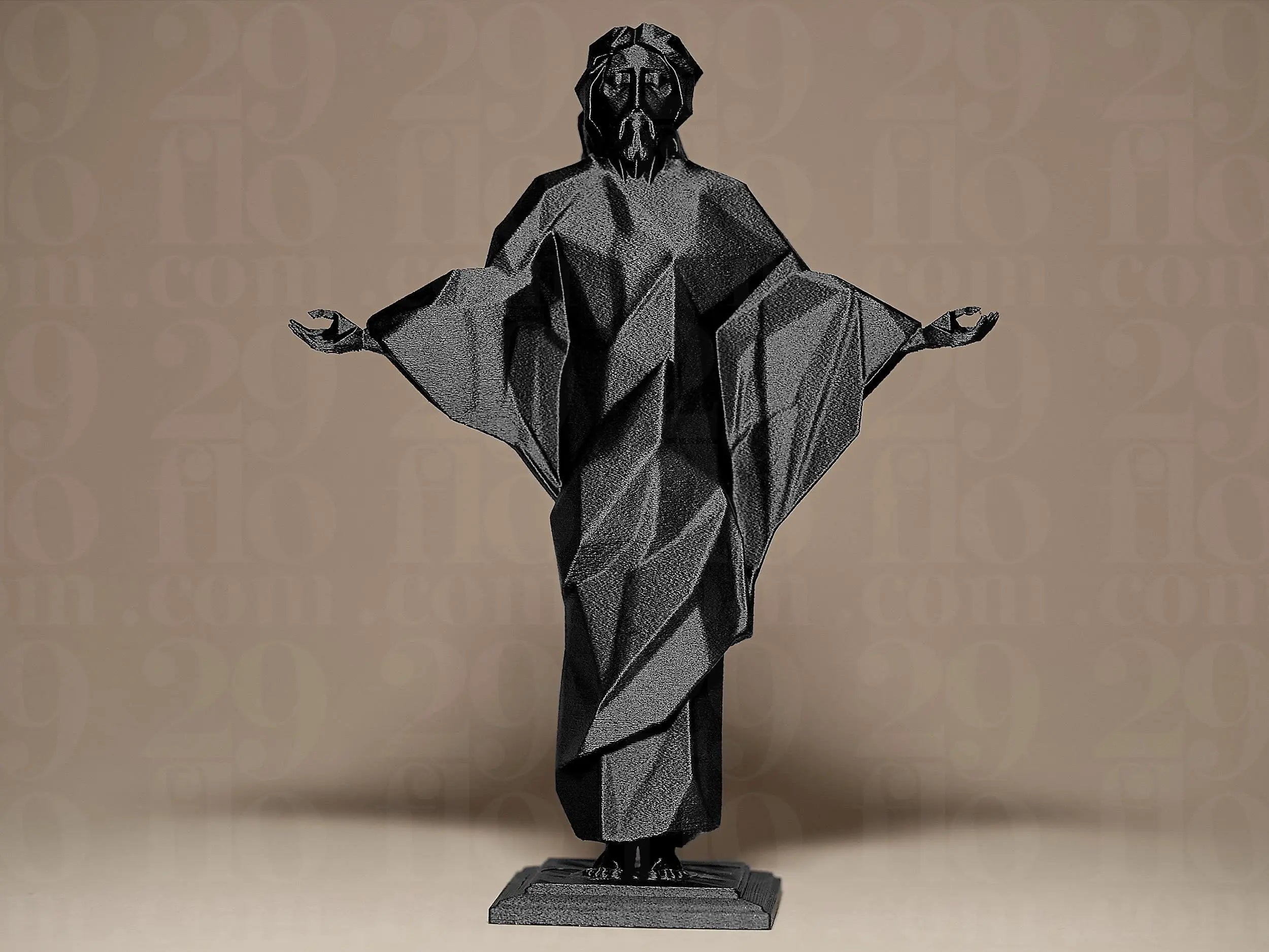 Modern Geometric Jesus Statue | Minimalistische Jesusfigur | Zeitgenössische christliche Kunstskulptur Fehn-factory.de