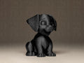 Puppy Labrador Figurine | Kleine Hundefigur | Süße Miniatur-Deko in Schwarz Fehn-factory.de