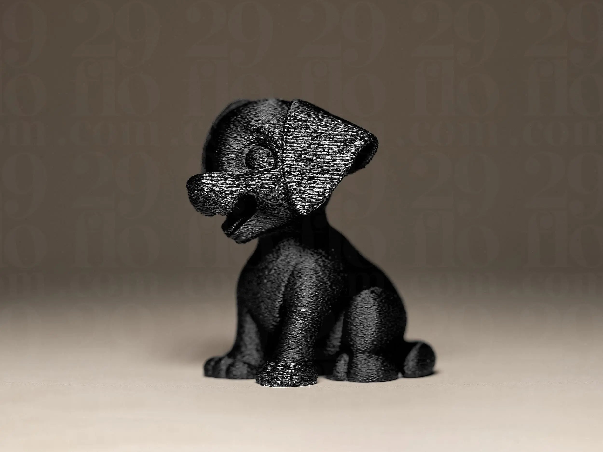Puppy Labrador Figurine | Kleine Hundefigur | Süße Miniatur-Deko in Schwarz Fehn-factory.de