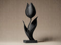 Tulip Decor Figurine | Moderne Tulpen Skulptur | Blumendeko in Schwarz | Minimalistische Wohnaccessoire Fehn-factory.de
