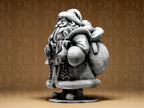 Santa Claus Figur | Weihnachtsmann Skulptur | Dekorative Winterfigur in Schwarz oder handbemalt in Silber Fehn-factory.de