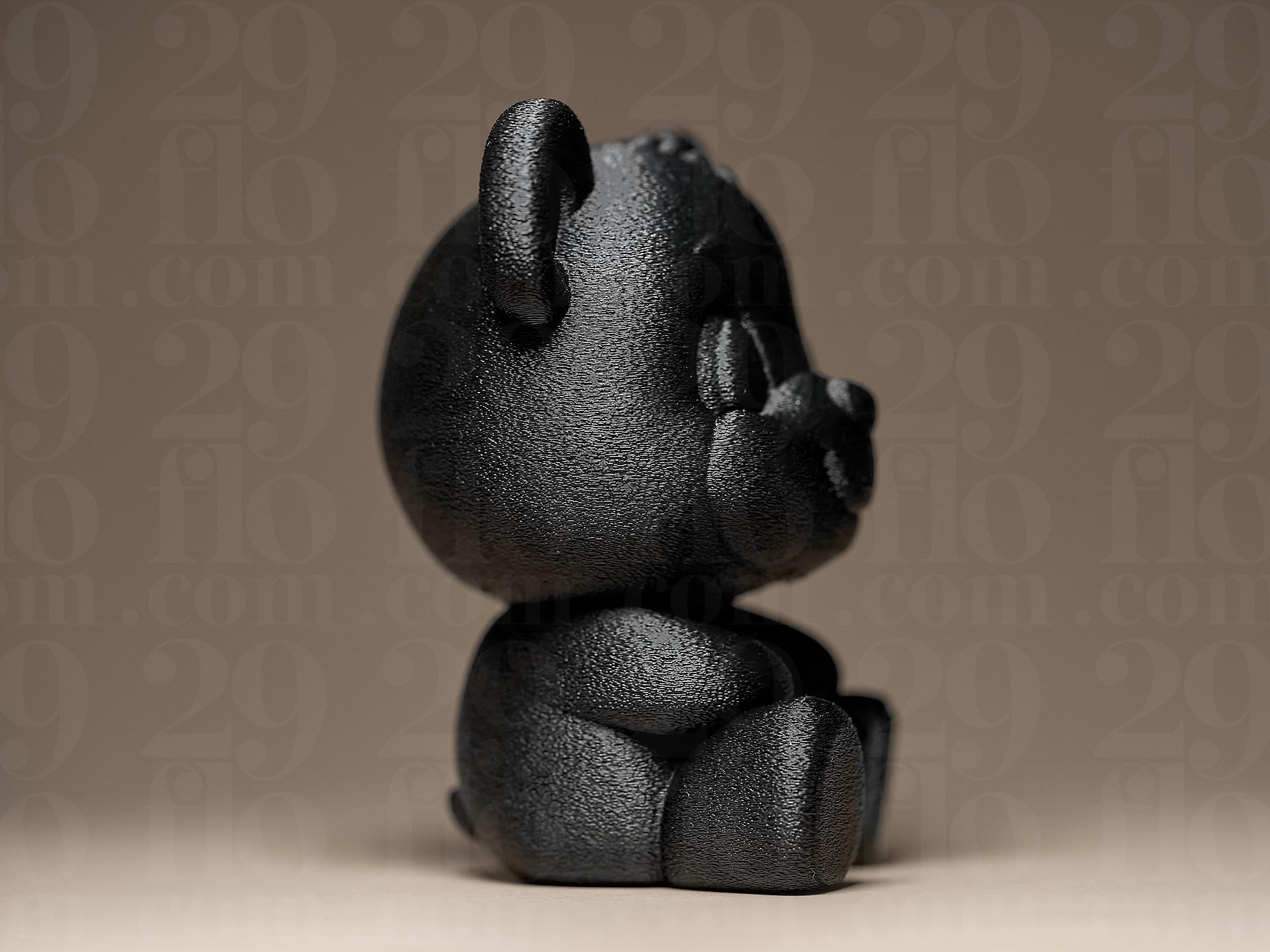 Teddy Bear Figur | Minimalistische Bärenfigur | Dekoratives Design-Objekt in Schwarz Fehn-factory.de