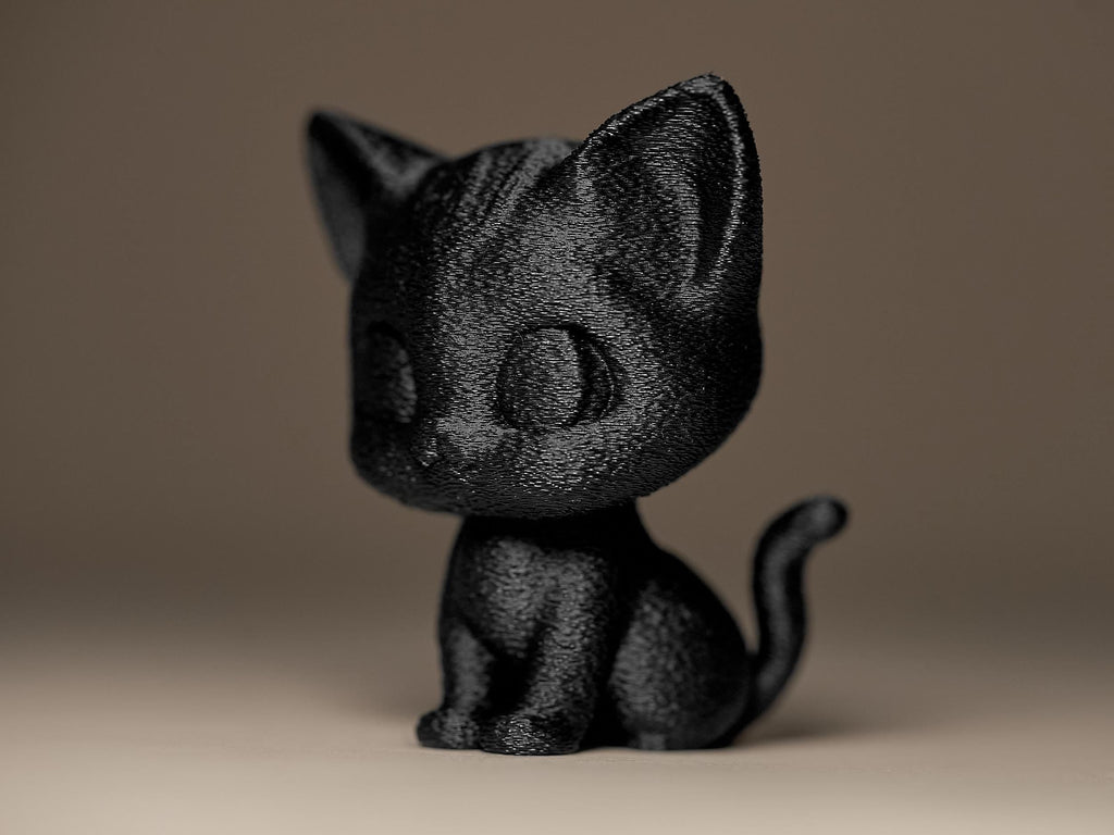 Kitten Figurine | Kleine Katzenfigur | Minimalistische Dekofigur in Schwarz Fehn-factory.de