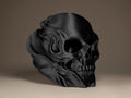 Skull Modern Decor Sculpture | Abstrakte Totenkopf-Skulptur | Schwarze Designfigur für modernes Interior Fehn-factory.de