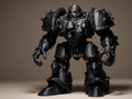 Armored Mech Robot Figurine | Schwarze Sci-Fi Skulptur | Detailliertes Sammlerstück für Gamer & Designer Fehn-factory.de