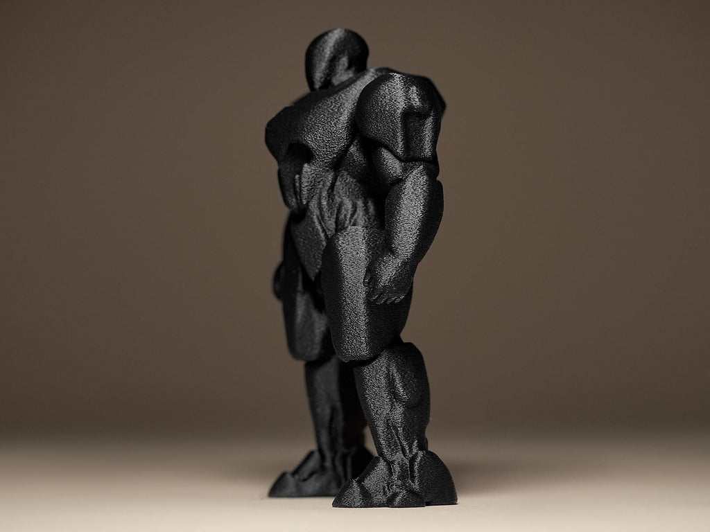 War Robot Figure | Schwarze Mecha-Skulptur | Futuristische Dekofigur für Sammler & Sci-Fi-Fans Fehn-factory.de