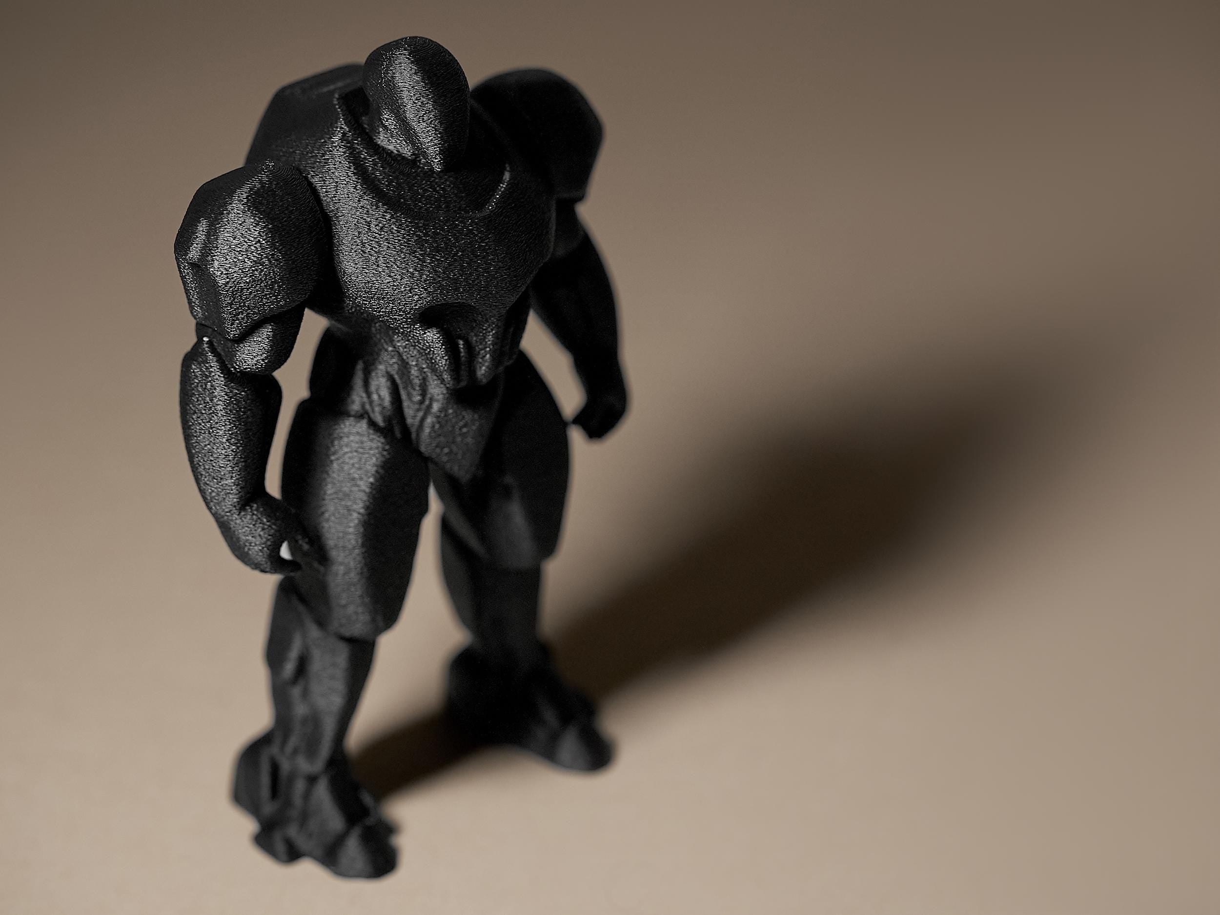 War Robot Figure | Schwarze Mecha-Skulptur | Futuristische Dekofigur für Sammler & Sci-Fi-Fans Fehn-factory.de