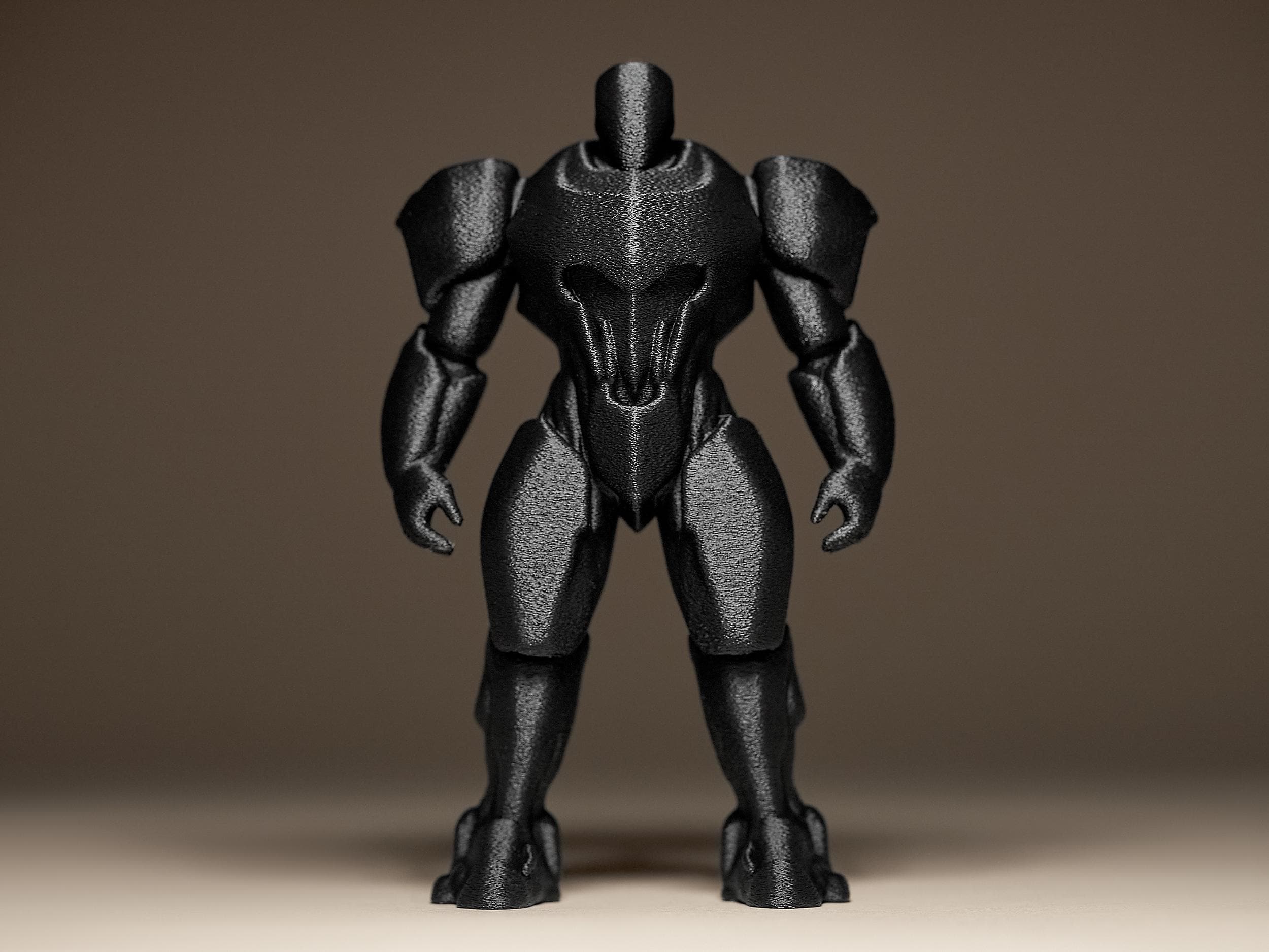 War Robot Figure | Schwarze Mecha-Skulptur | Futuristische Dekofigur für Sammler & Sci-Fi-Fans Fehn-factory.de