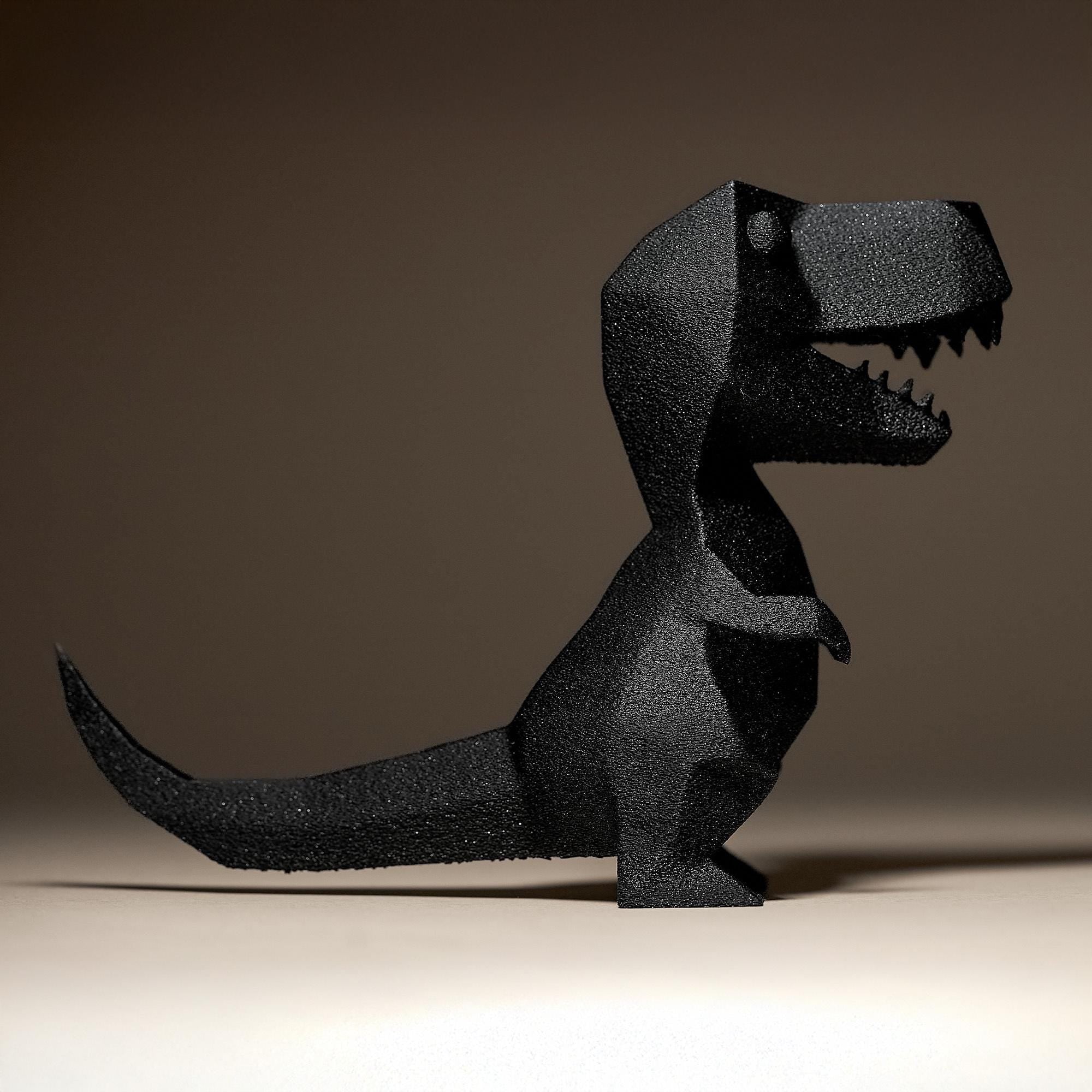 T-Rex Decor Figurine | Low Poly Dinosaurier Deko | Moderne Dino Skulptur | Dark Art