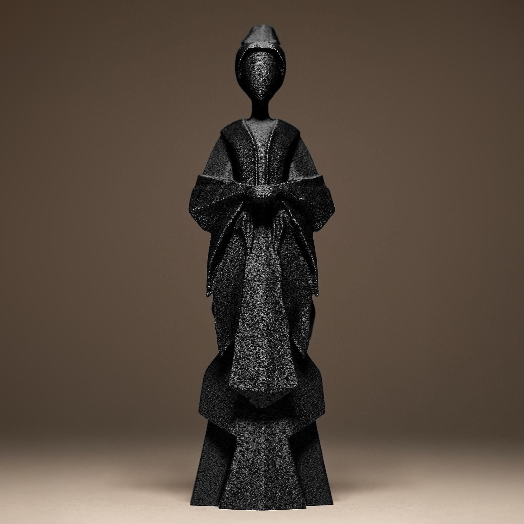 Geisha Decor Statue | Abstrakte Figur | Japanische Kunst Skulptur | Dark Art Kollektion