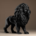 Lion Decor Statue | Löwe Figur Skulptur | Moderne Low Poly Raubkatze | Dark Art Deko