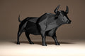 Bull Decor Statue | Stier Figur Skulptur | Low Poly Modern Art | Dark Art Deko