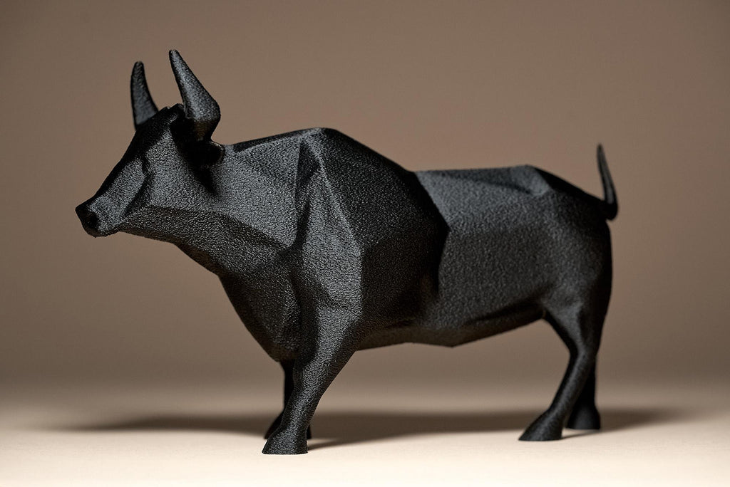 Bull Decor Statue | Stier Figur Skulptur | Low Poly Modern Art | Dark Art Deko