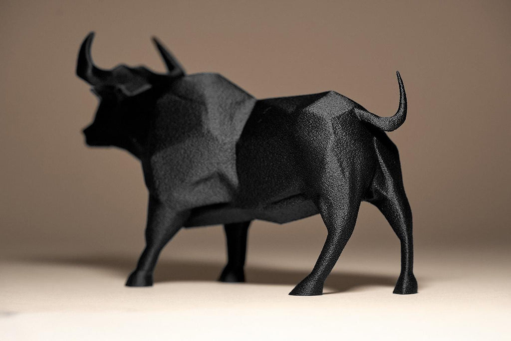 Bull Decor Statue | Stier Figur Skulptur | Low Poly Modern Art | Dark Art Deko