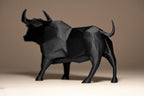 Bull Decor Statue | Stier Figur Skulptur | Low Poly Modern Art | Dark Art Deko