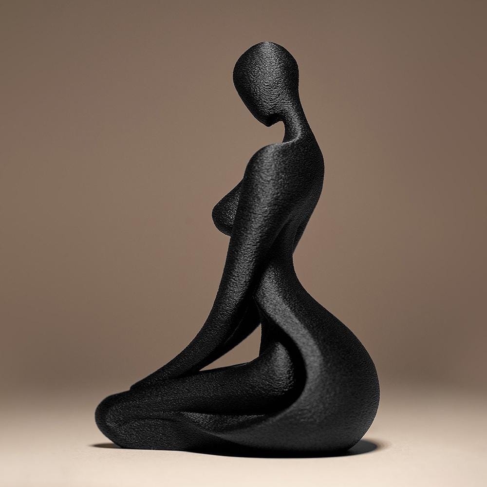 Sensual Woman Statue #2 | Abstrakte Frau Figur | Moderne Skulptur | Dark Art Deko