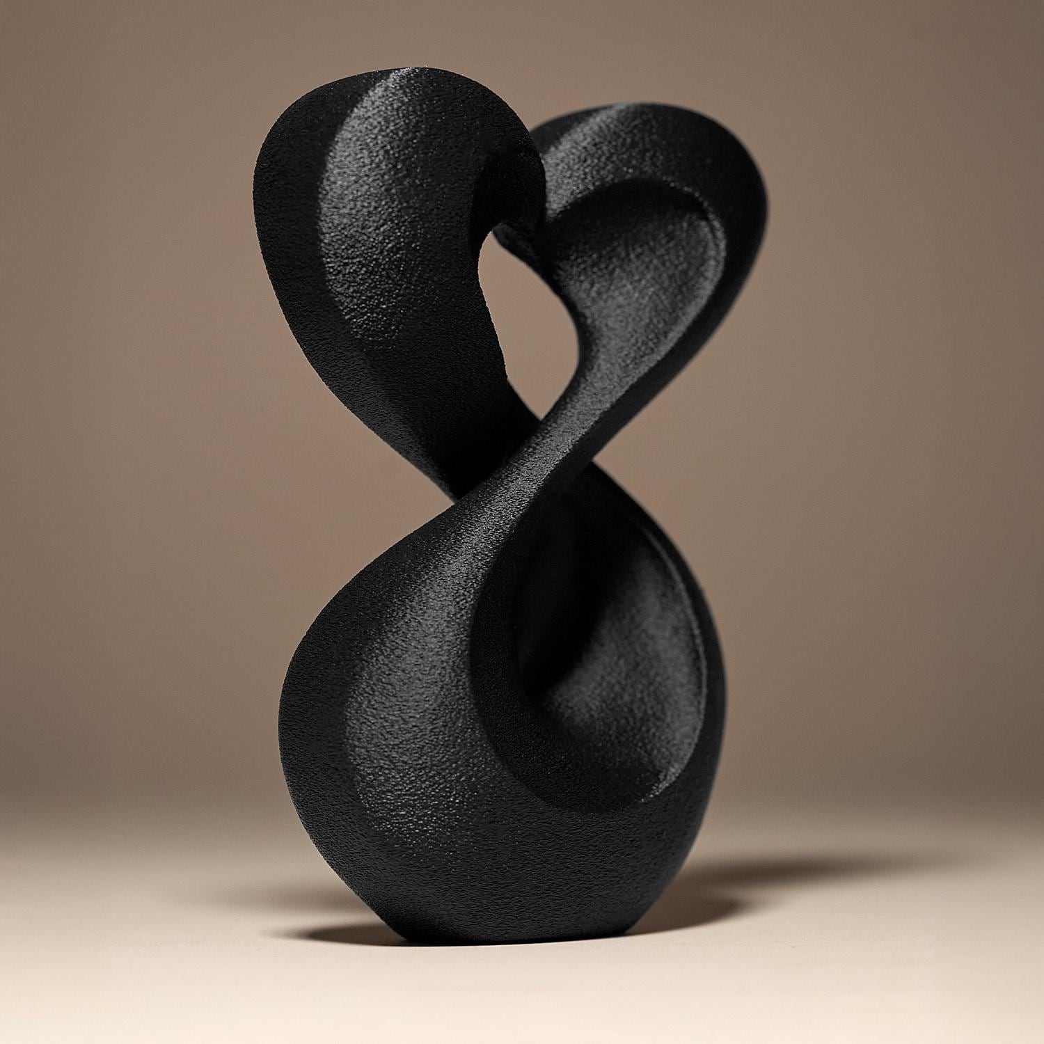 Infinite Grace Statue | Abstraktes Herz Skulptur | Moderne Kunst Figur | Dark Art Deko