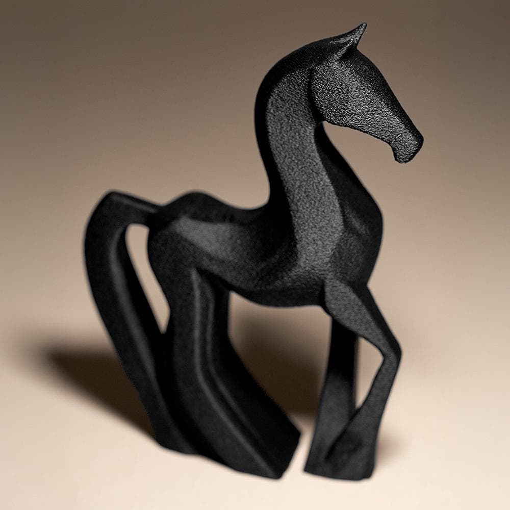 Horse Statue | Pferd Figur Abstrakt | Moderne Skulptur | Dark Art Deko Kollektion