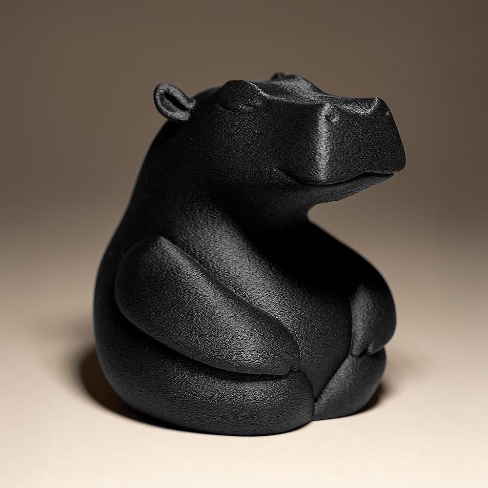 Hippo Statue | Nilpferd Figur Deko | Moderne Tier Skulptur | Dark Art Kollektion