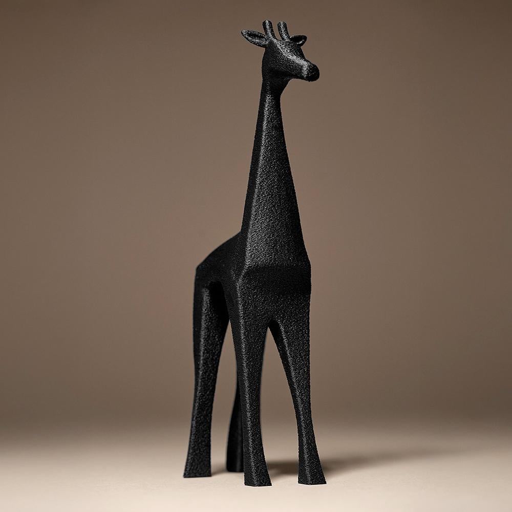 Giraffe Statue | Giraffe Figur Skulptur | Moderne Low Poly Deko | Dark Art Kollektion
