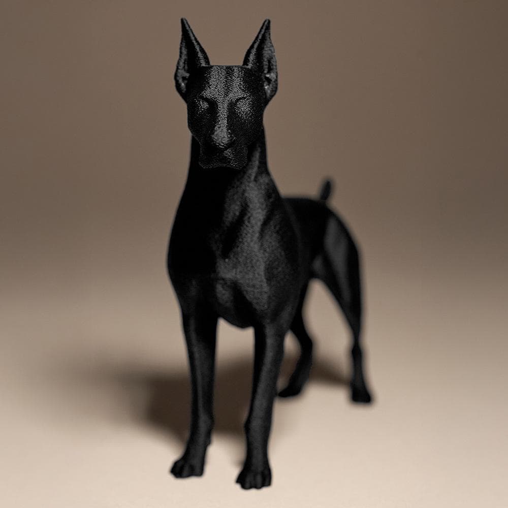 Doberman Dog Statue | Dobermann Figur Skulptur | Moderne Deko | Dark Art Kollektion
